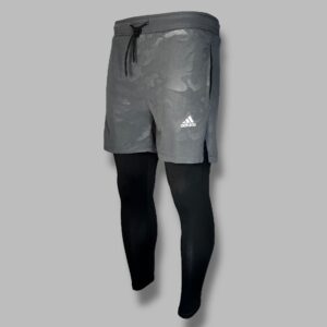 Шорты + лосины Adidas 0131 серый