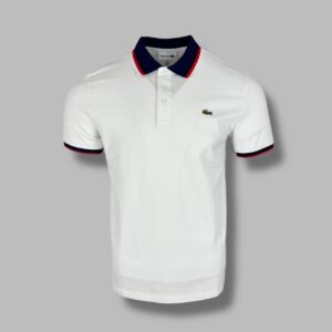 Поло Lacoste 525 хлопок белый