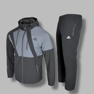 Костюм Adidas 6677 ликра черный + серый