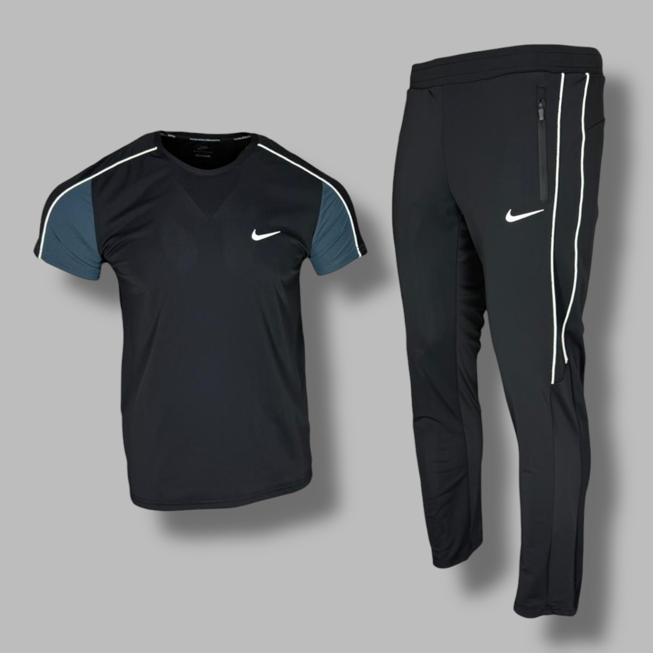 Костюм Футболка+трико Nike 5801 холодок черный