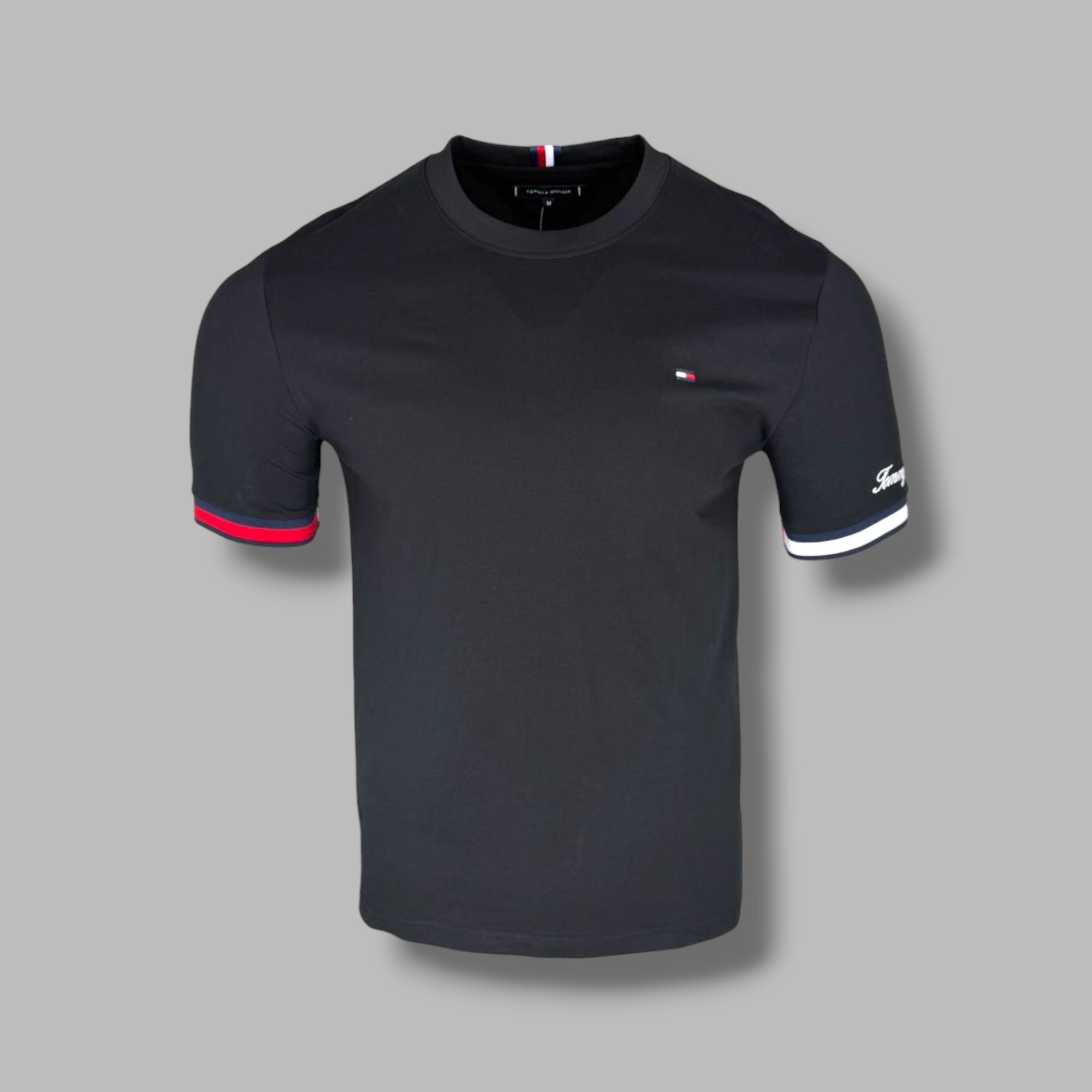 Футболка  Tommy Hilfiger 2323 хлопок черный