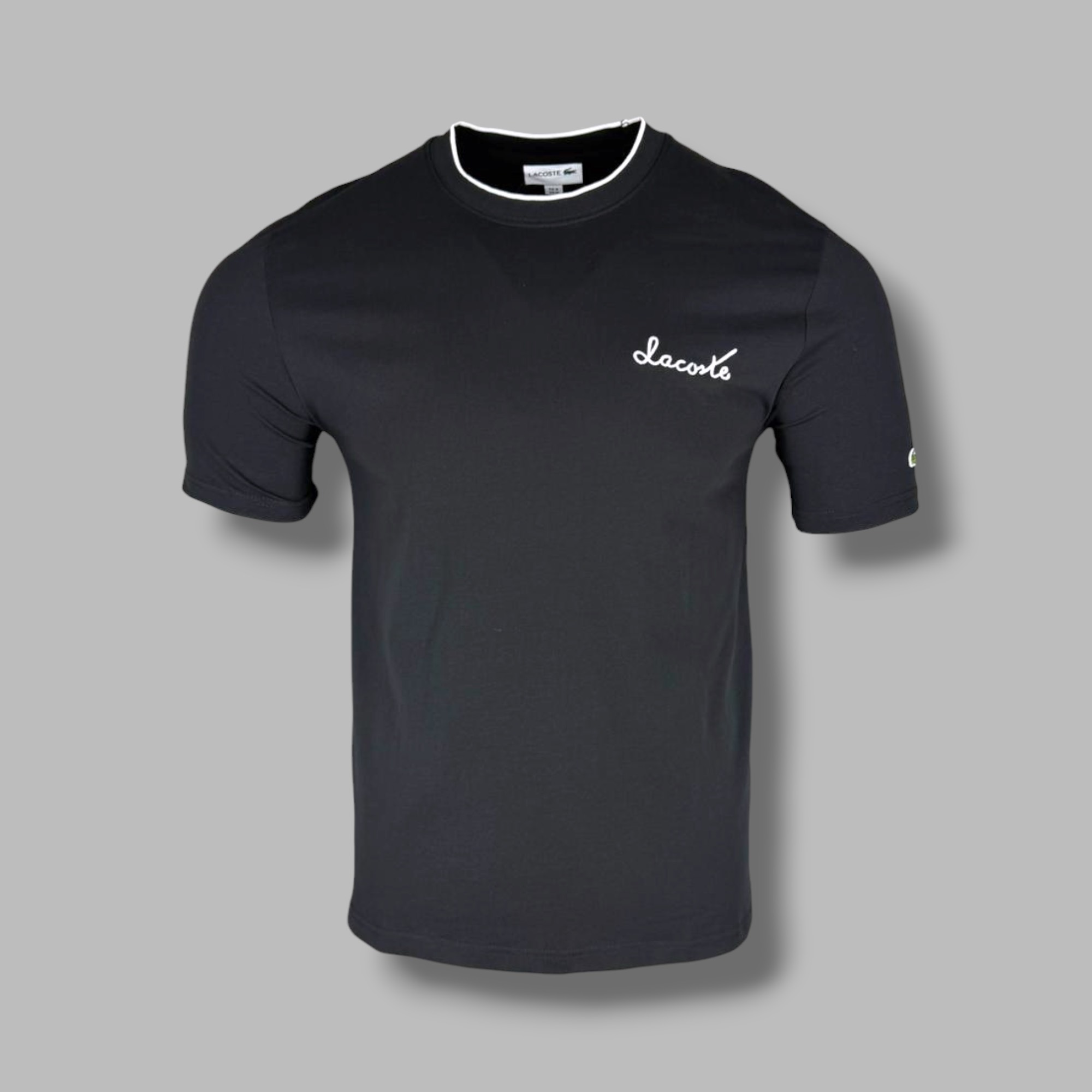 Футболка  Lacoste хлопок черный