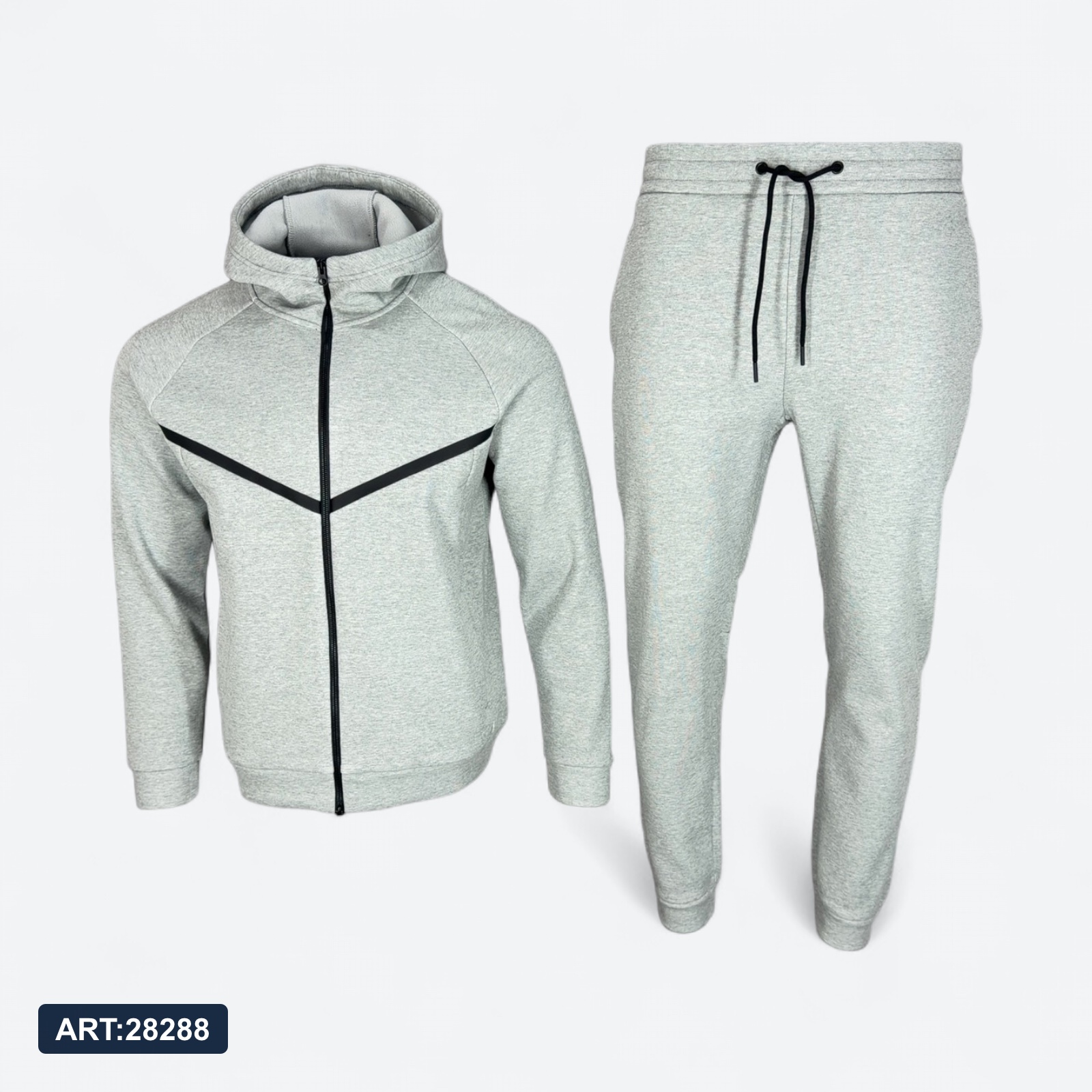 Костюм зимний Nike 26088 хлопок+флис свет.серый