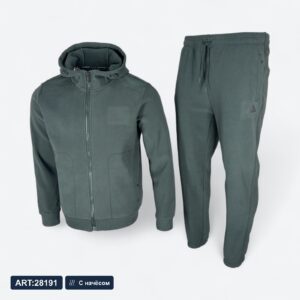 Костюм зимний Adidas 26199 велюр зеленый