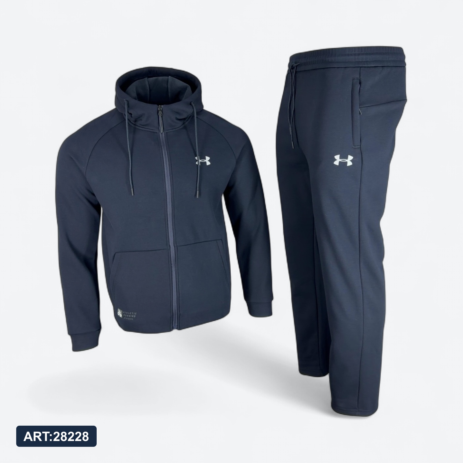 Костюм зимний Under Armour 8015 хлопок + флис синий