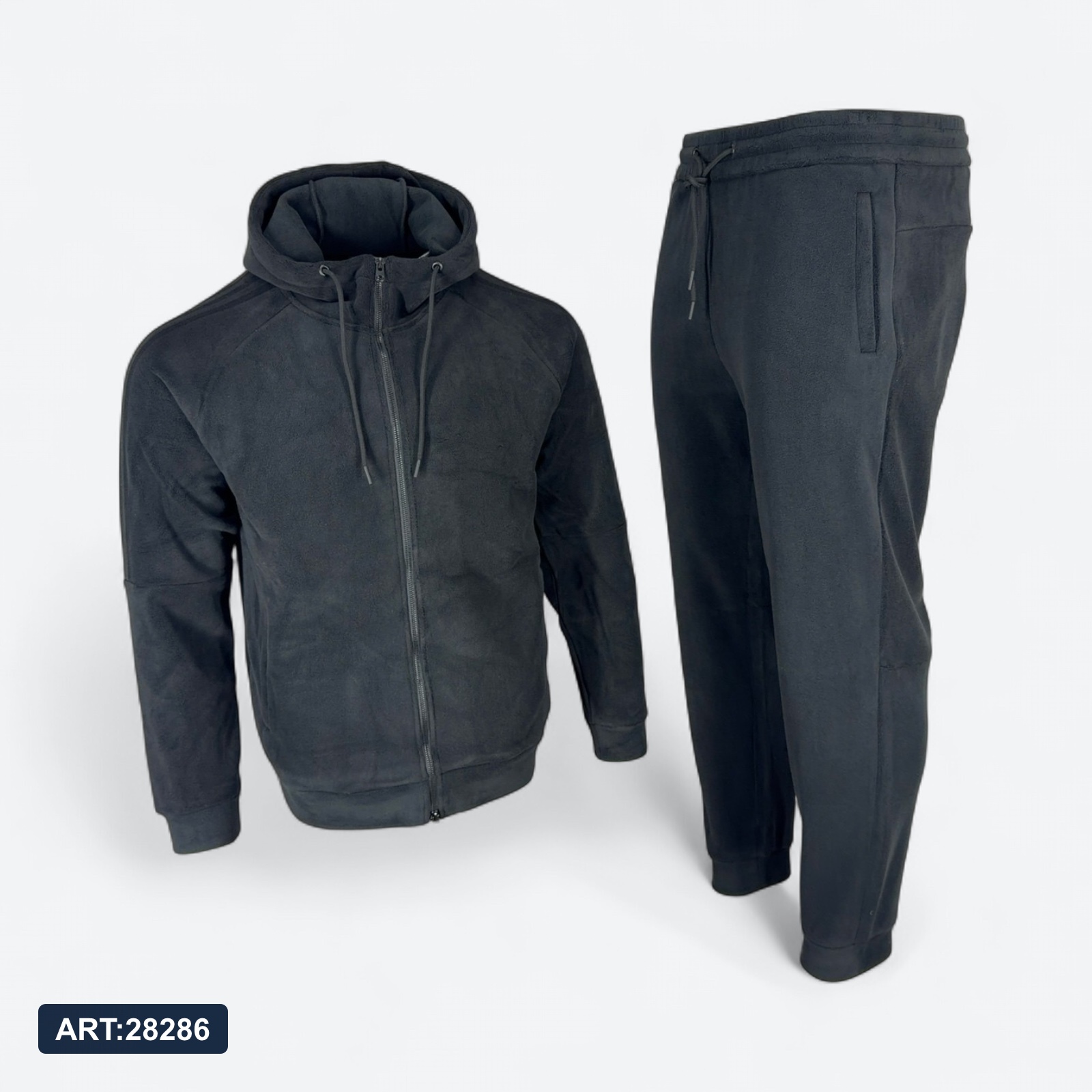 Костюм зимний Adidas 2698 Флис черный