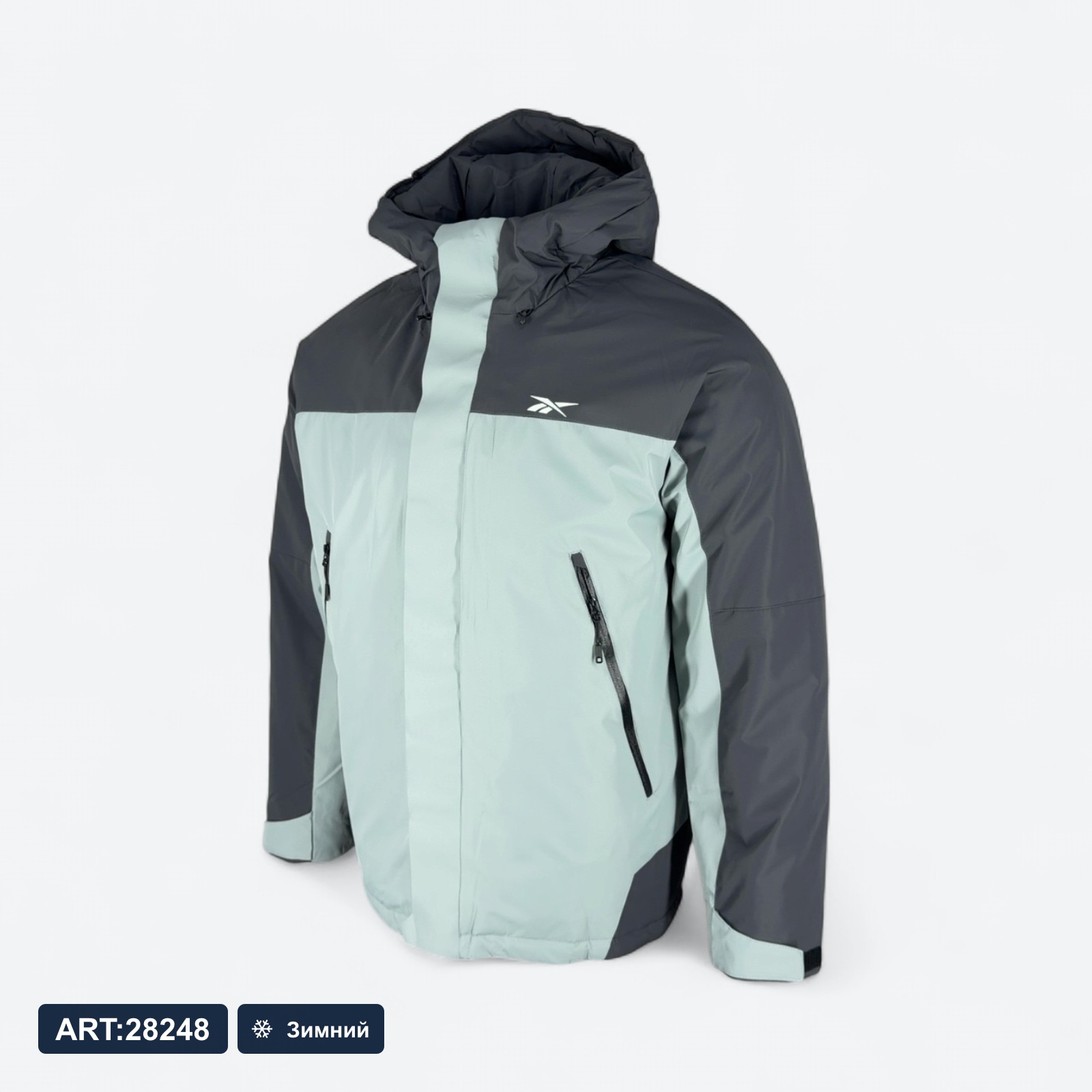Куртка Пуховик Зимняя Reebok 2605 серый