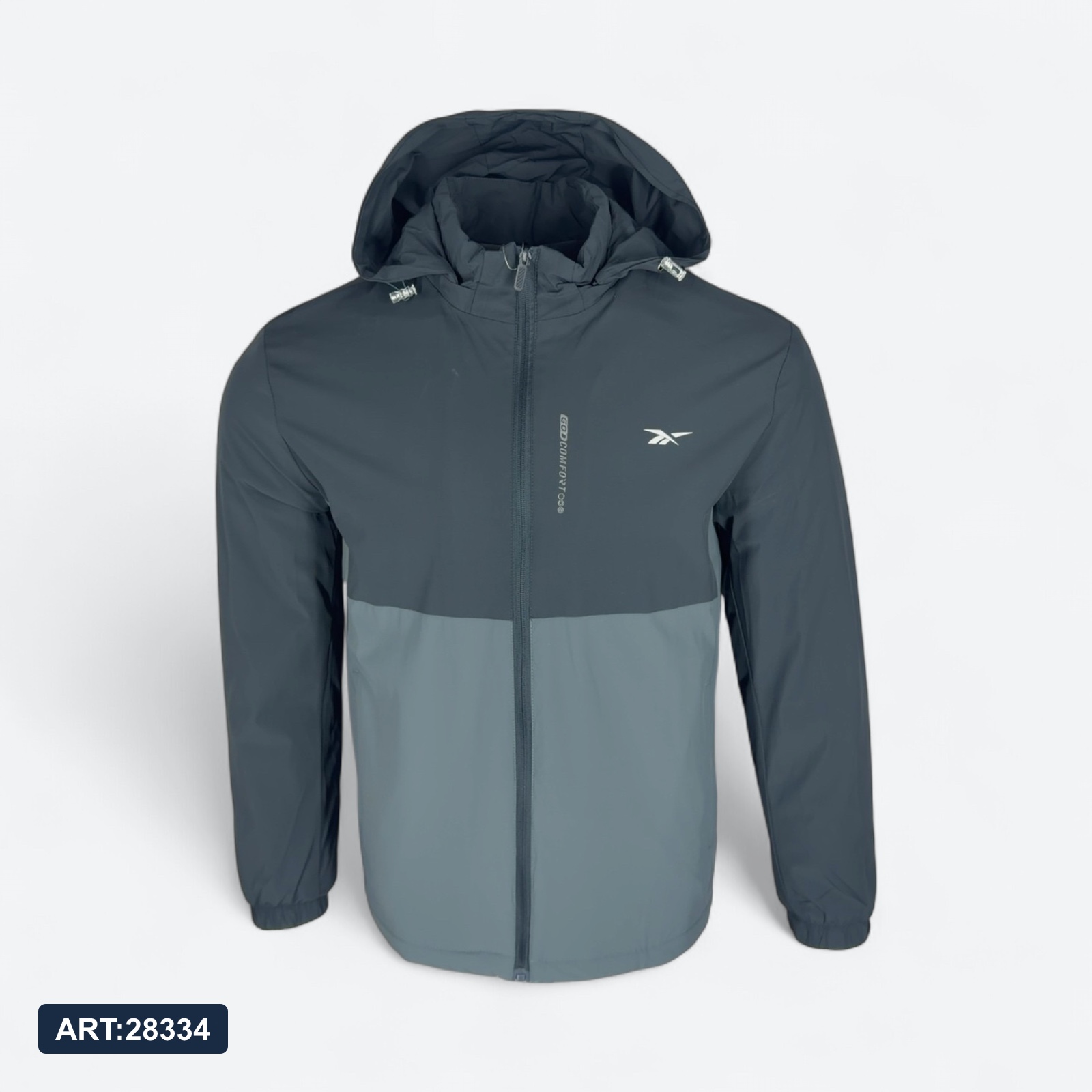 Куртка осеняя Reebok 18373 на флисе зеленый