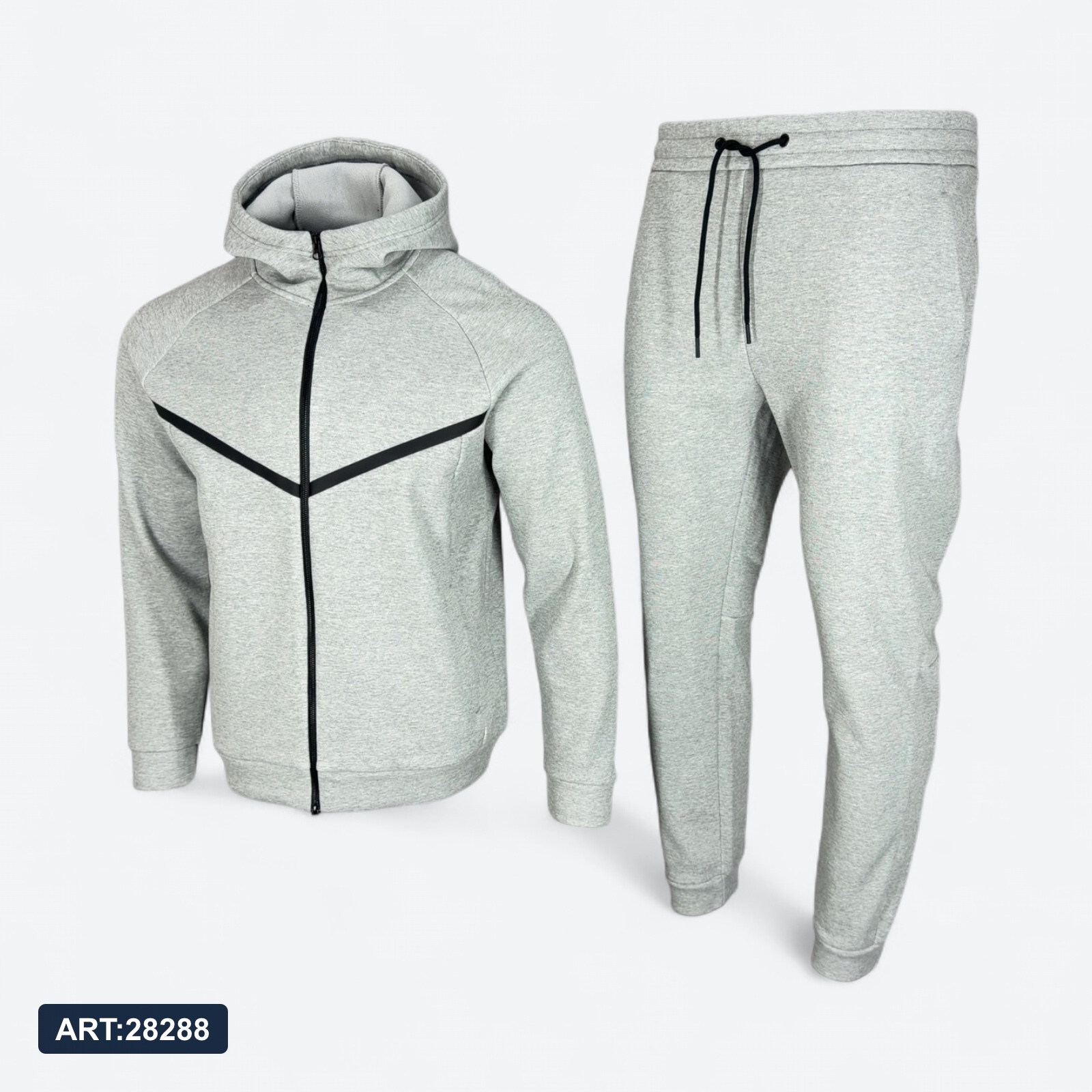 Костюм зимний Nike 26088 хлопок+флис свет.серый