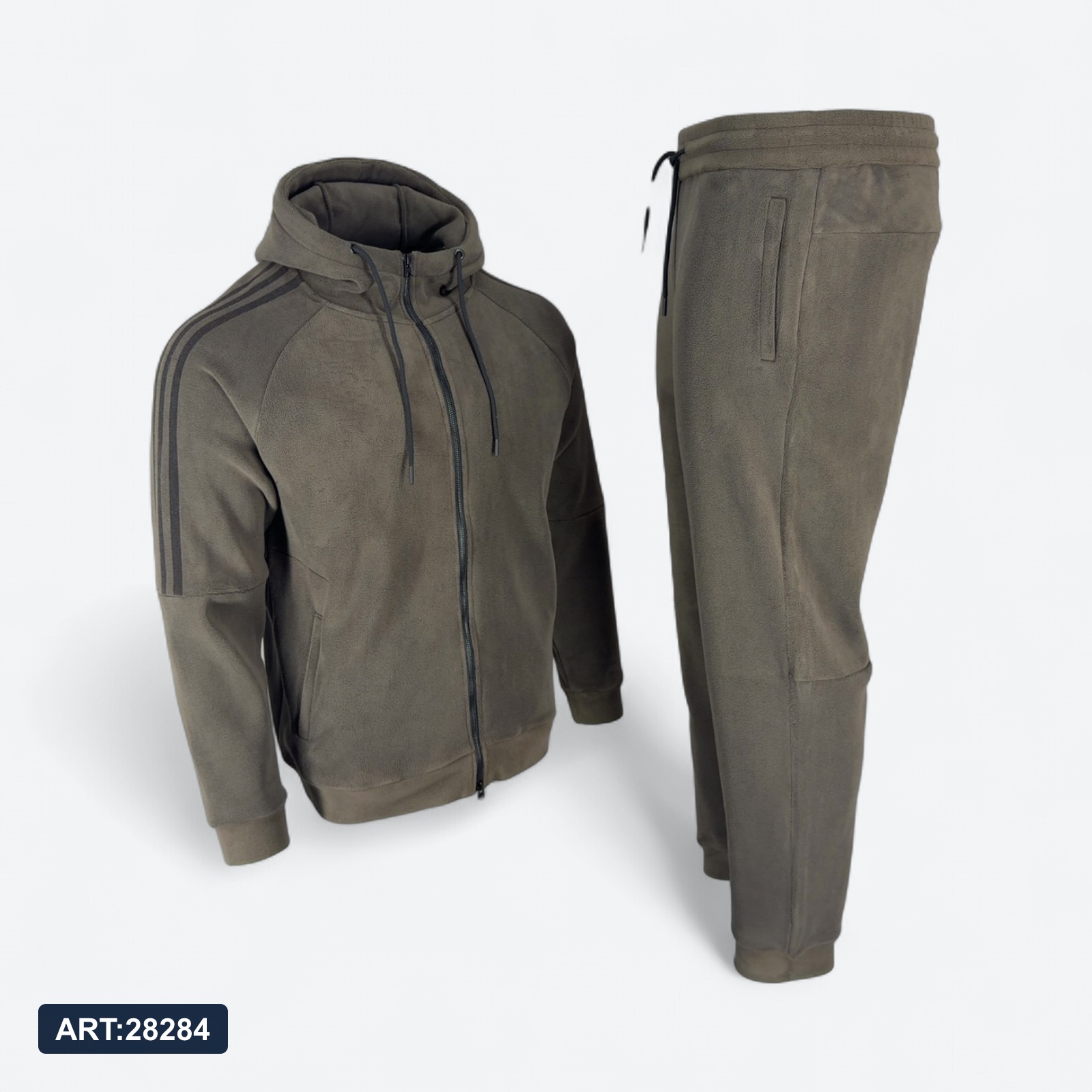 Костюм зимний Adidas 2698 Флис коричневый