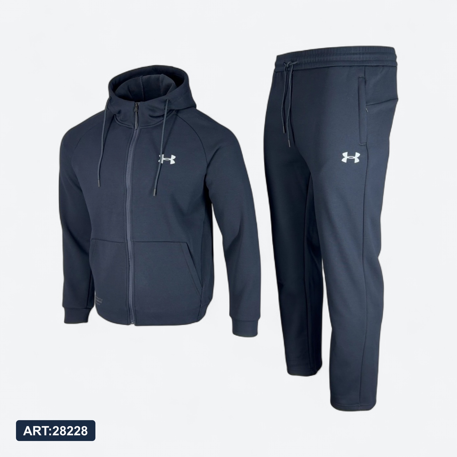 Костюм зимний Under Armour 8015 хлопок + флис синий