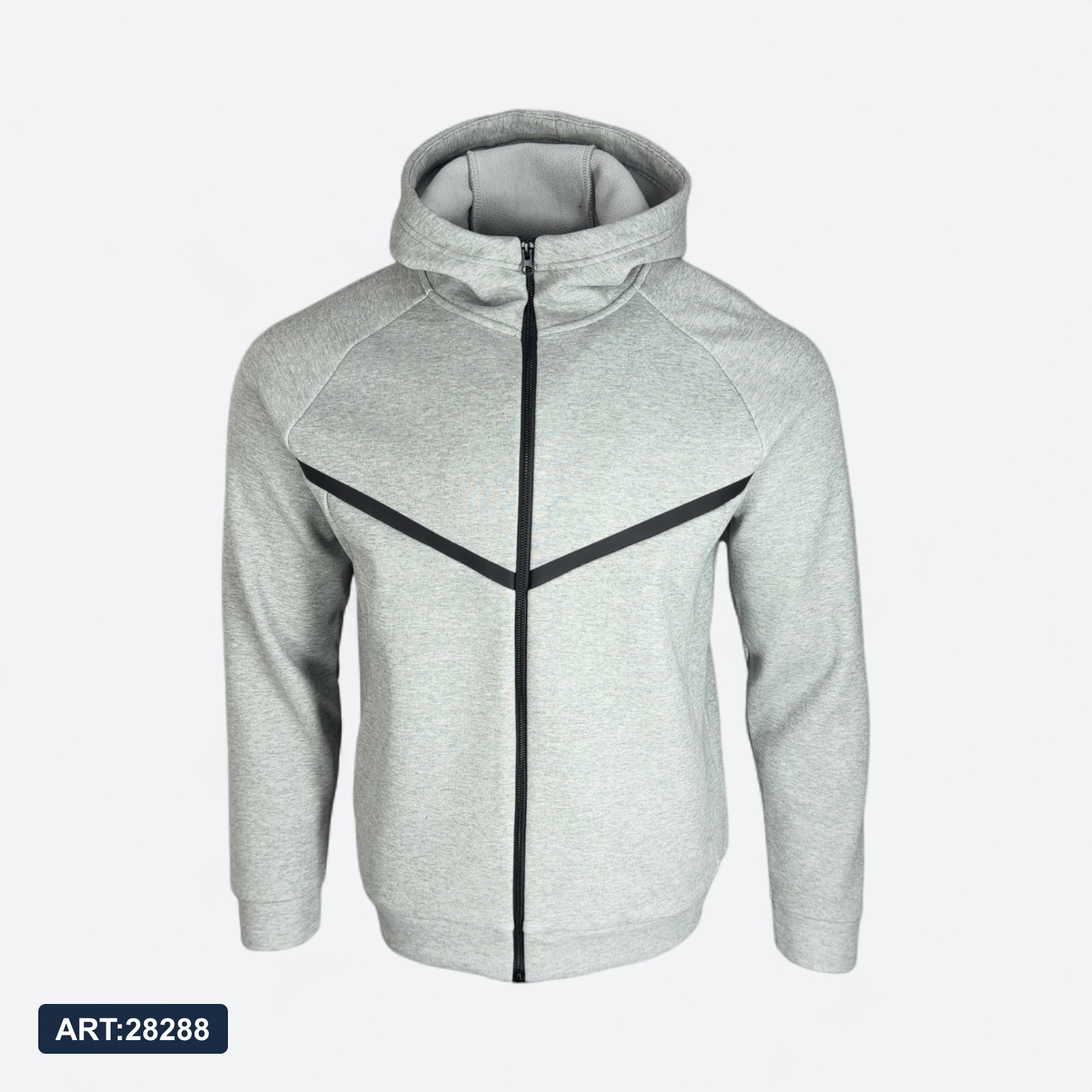 Костюм зимний Nike 26088 хлопок+флис свет.серый