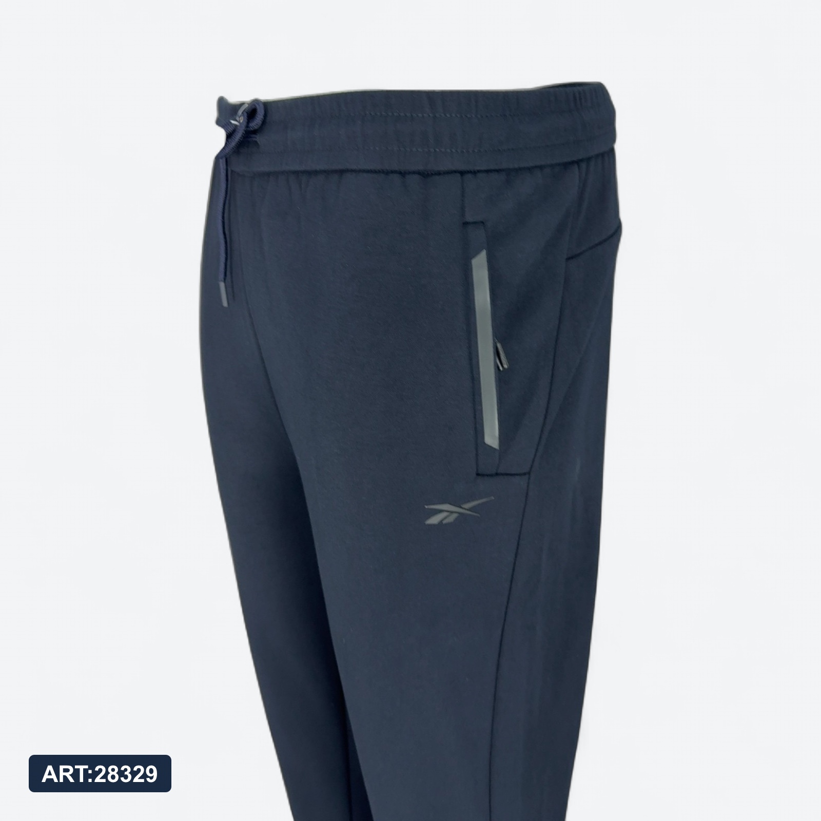 Трико зимнее Reebok 8566 хлопок+флис тем.синий
