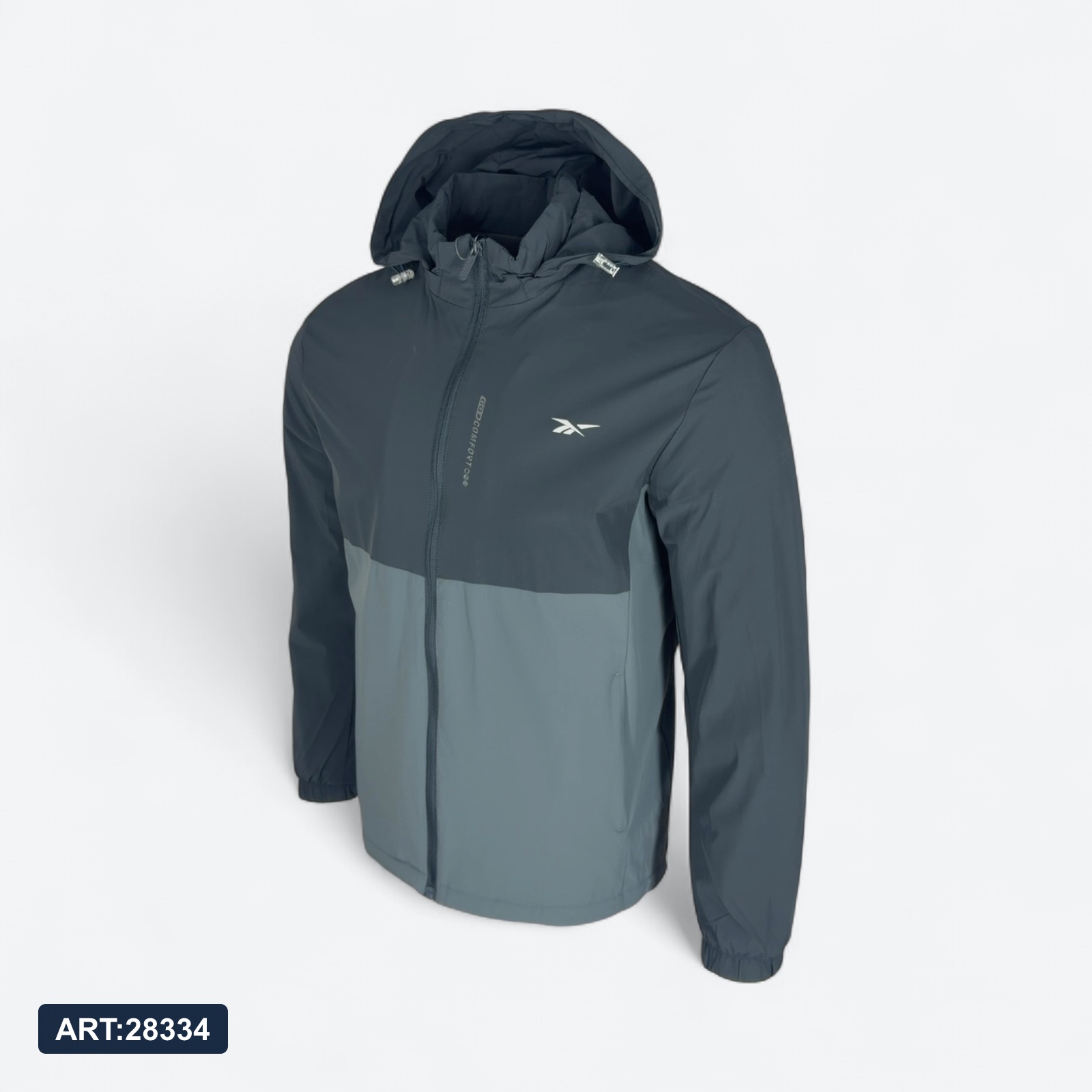 Куртка осеняя Reebok 18373 на флисе зеленый