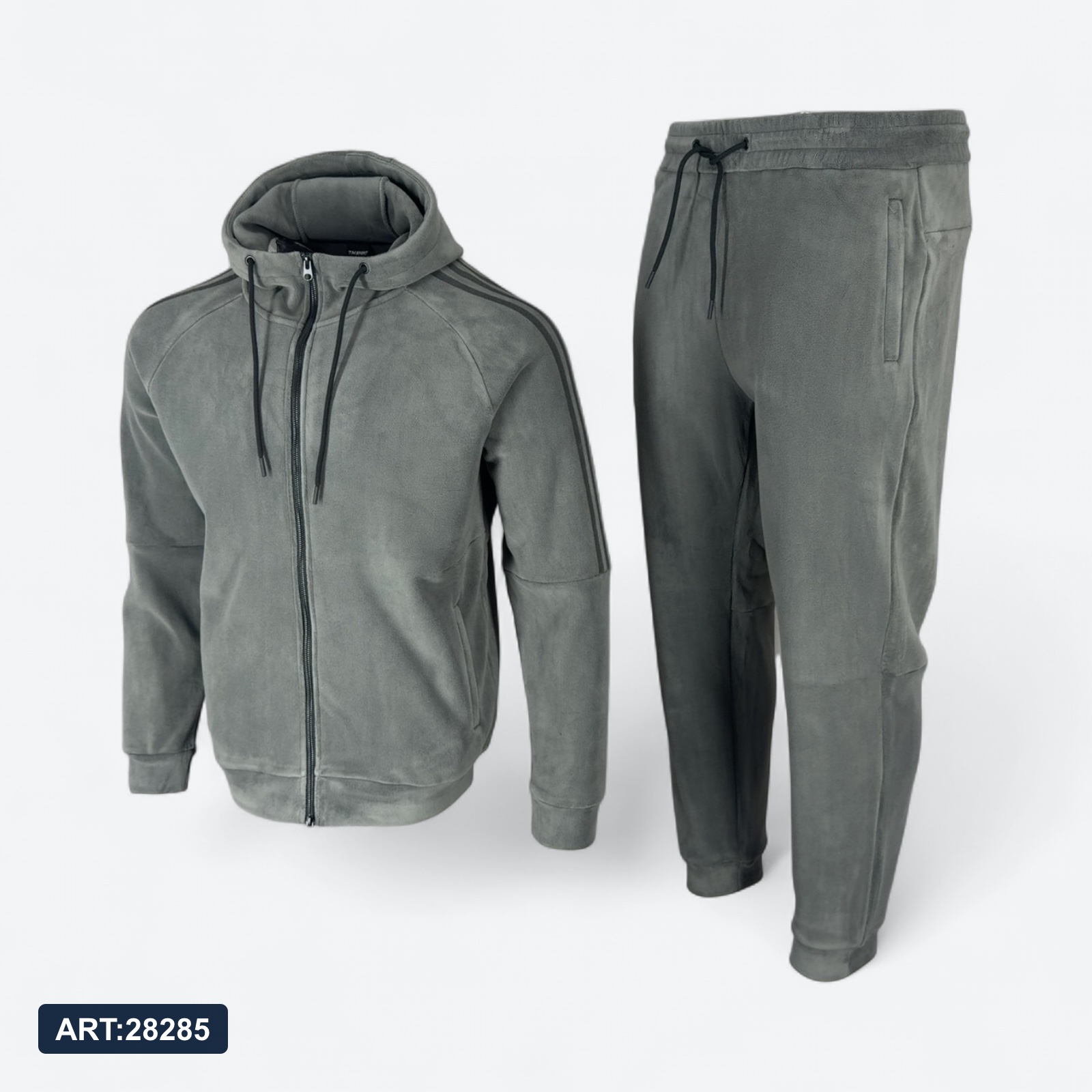Костюм зимний Adidas 2698 Флис серый