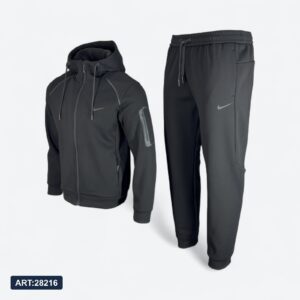 Костюм зимний Nike 5653 хлопок + флис черный
