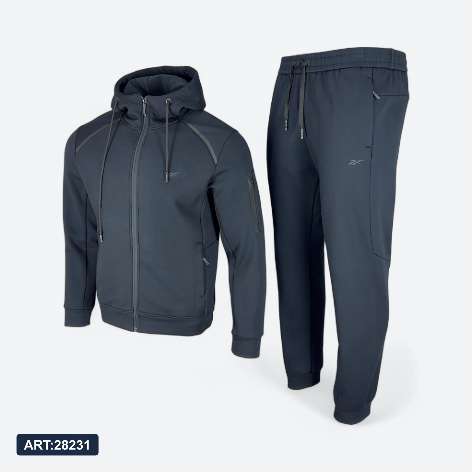 Костюм зимний Reebok 5653 хлопок + флис синий