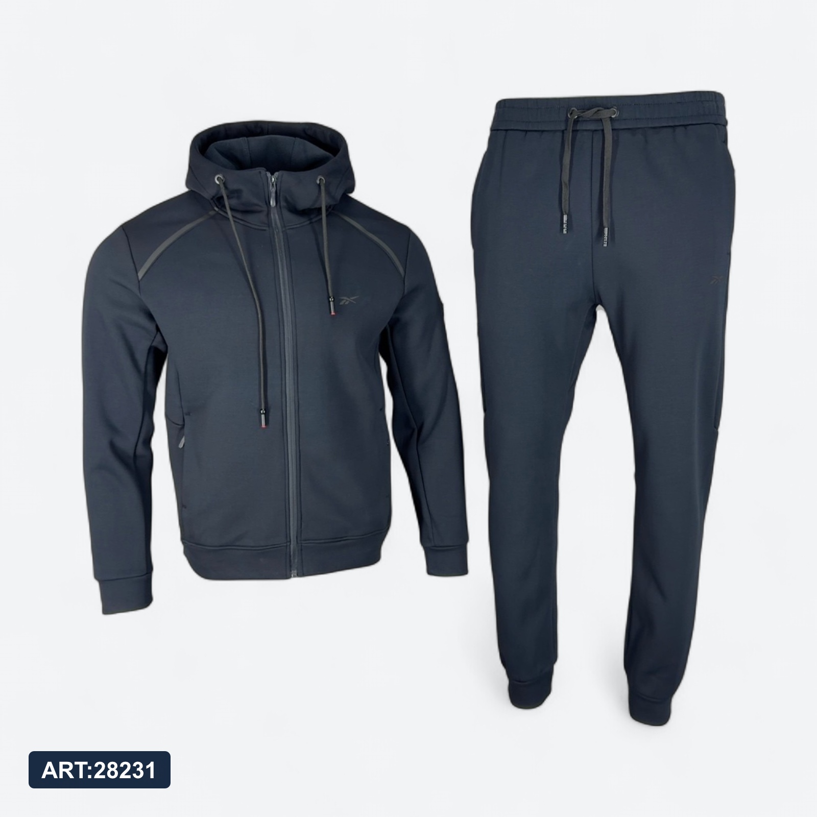 Костюм зимний Reebok 5653 хлопок + флис синий